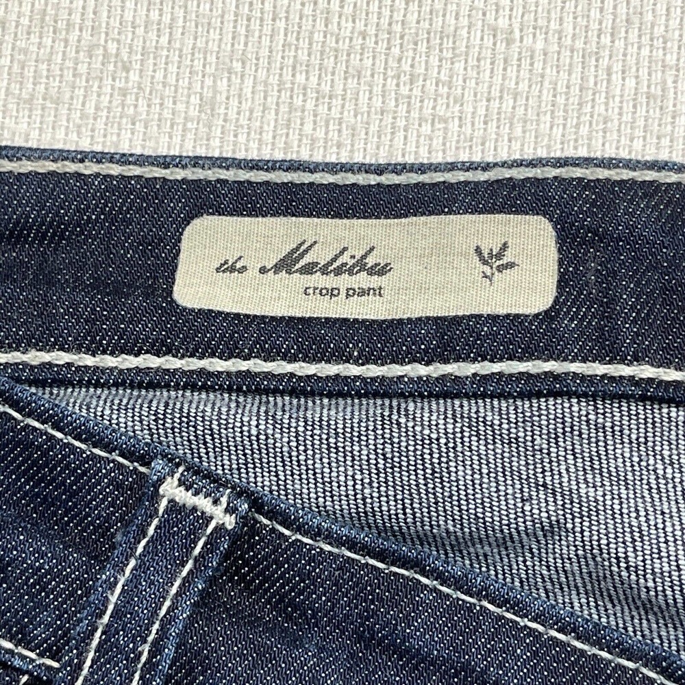 AG ADRIANO GOLDSCHMIED Shorts Womens 29R The Malibu Crop Pant Denim Blue - Picture 3 of 10